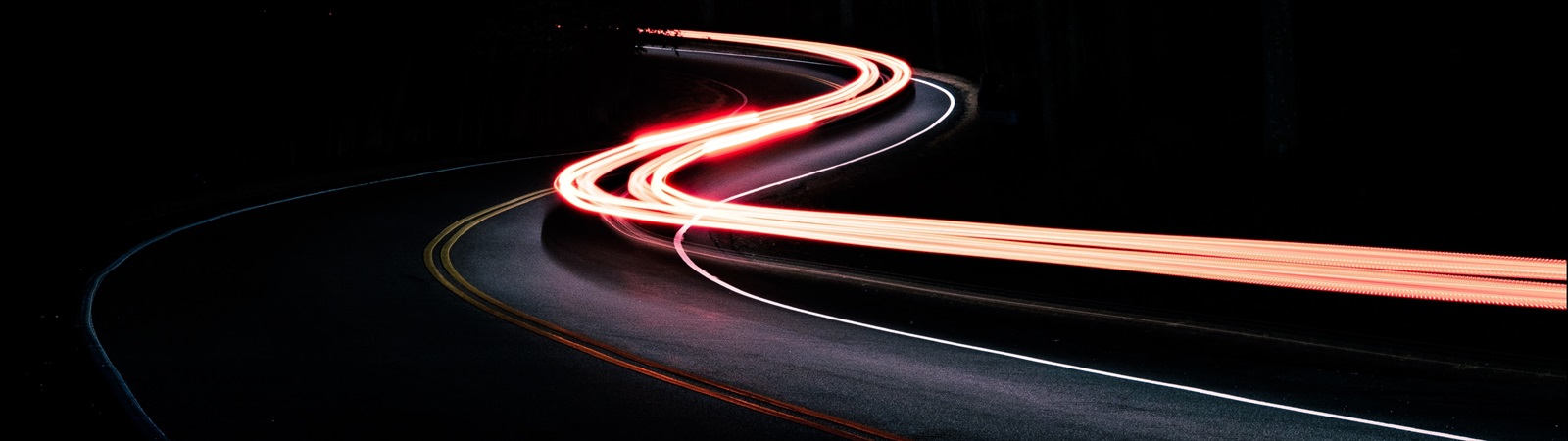 a car lights on a road