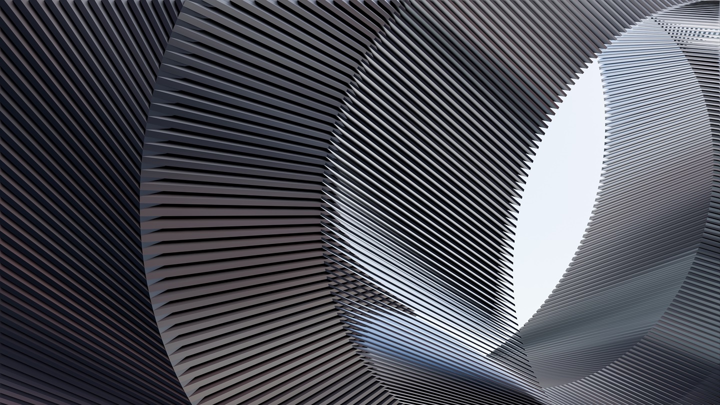 abstract curved building