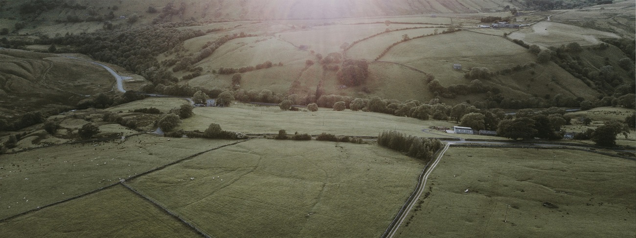 Aerial rural landscape