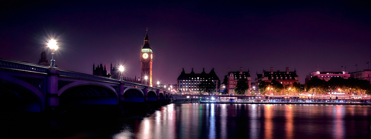 London at night