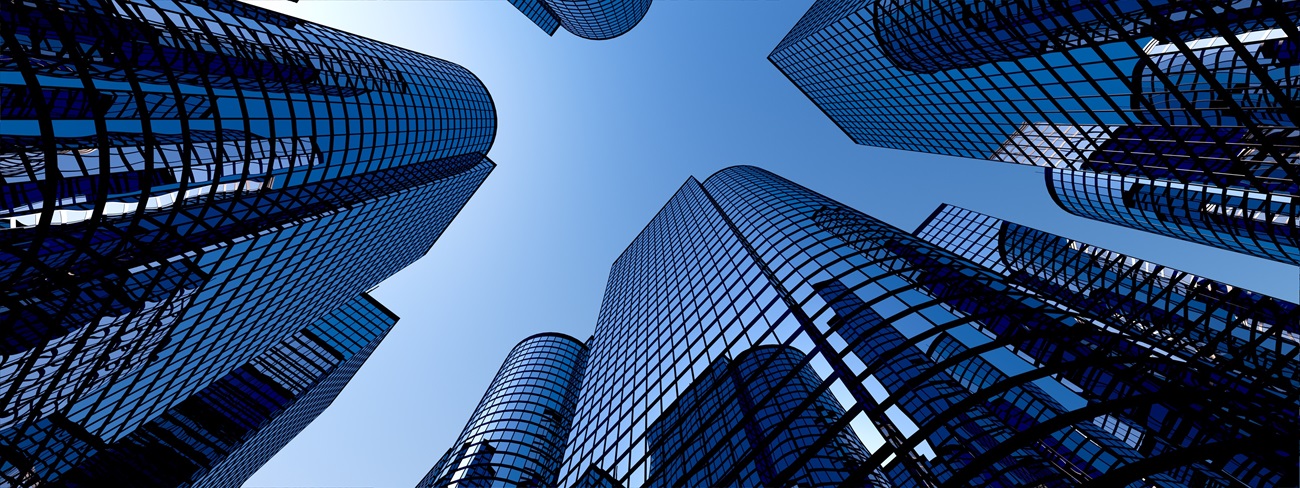 ground view of corporate buildings